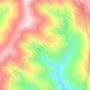 Mapa topográfico Monte de Faro, altitude, relevo