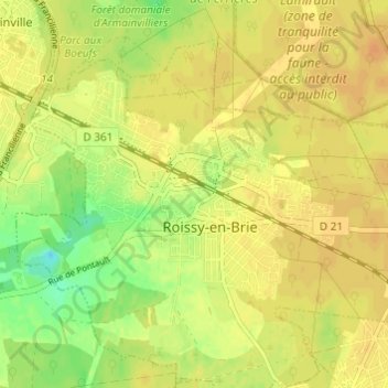 Mapa topográfico Résidence Ascot, altitude, relevo