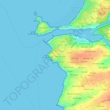 Mapa topográfico Le Bilou, altitude, relevo