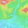 Mapa topográfico Les Cascades, altitude, relevo