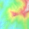 Mapa topográfico Pico do Cristal, altitude, relevo