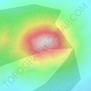 Mapa topográfico Jailolo, altitude, relevo