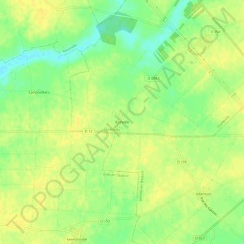 Mapa topográfico Boinville, altitude, relevo