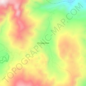 Mapa topográfico Chontapampa, altitude, relevo