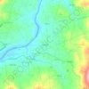 Mapa topográfico Pousadela, altitude, relevo