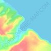 Mapa topográfico Moloaʻa Bay, altitude, relevo