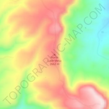 Mapa topográfico Horse Lake Mesa, altitude, relevo