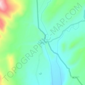 Mapa topográfico Trapiche, altitude, relevo