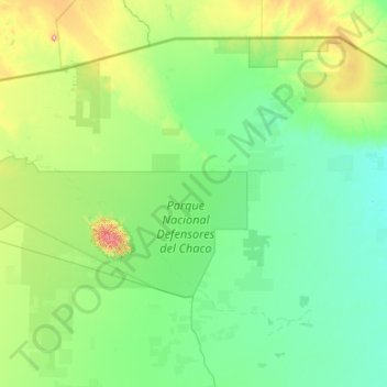 Mapa topogr fico Gran Chaco altitude relevo