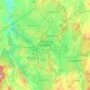 Mapa topográfico Canberra, altitude, relevo