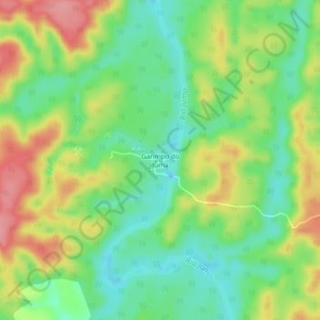 Mapa topográfico Garimpo do Juma, altitude, relevo