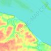 Mapa topográfico Tiririca, altitude, relevo