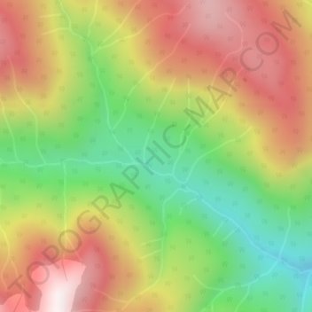 Mapa topográfico Hazelton Mountains, altitude, relevo
