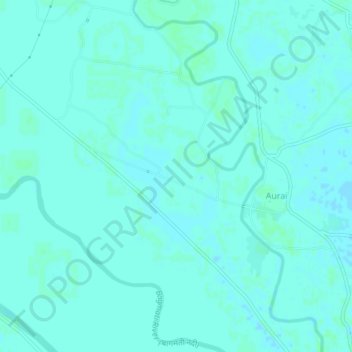 Mapa topográfico Aurai, altitude, relevo