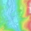 Mapa topográfico La Montaz, altitude, relevo