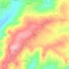 Mapa topográfico Fiães, altitude, relevo