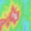 Mapa topográfico Bukit Kutu, altitude, relevo