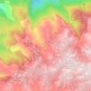 Mapa topográfico Cova Amalla, altitude, relevo