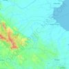 Mapa topográfico Tebing Tinggi, altitude, relevo