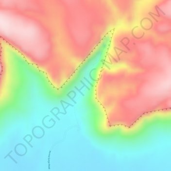 Mapa topográfico Emma Gorge, altitude, relevo