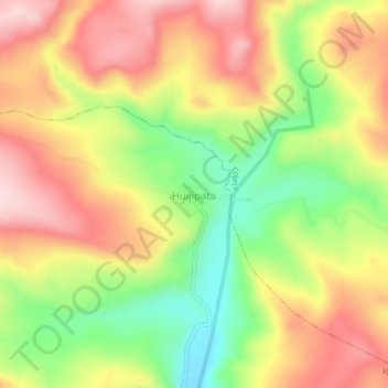 Mapa topográfico Huijipata, altitude, relevo