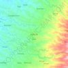 Mapa topográfico Pakis Aji, altitude, relevo