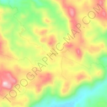 Mapa topográfico Iungo, altitude, relevo