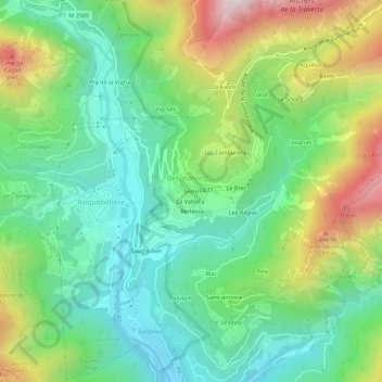 Mapa topográfico Serre, altitude, relevo