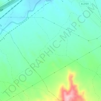 Mapa topográfico La Vicaría, altitude, relevo