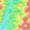 Mapa topográfico La Nuizière, altitude, relevo