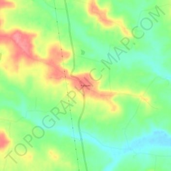 Mapa topográfico Folsom, altitude, relevo