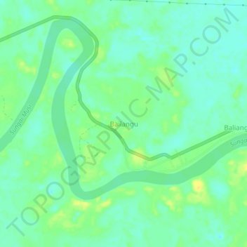 Mapa topográfico Bailangu, altitude, relevo