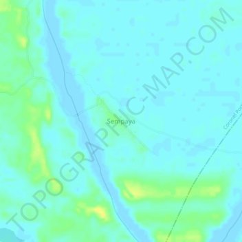 Mapa topográfico Sempaya, altitude, relevo