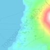 Mapa topográfico Ujung, altitude, relevo