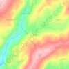 Mapa topográfico Cavaca, altitude, relevo