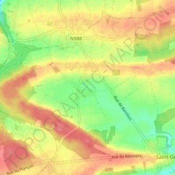Mapa topográfico Maison, altitude, relevo