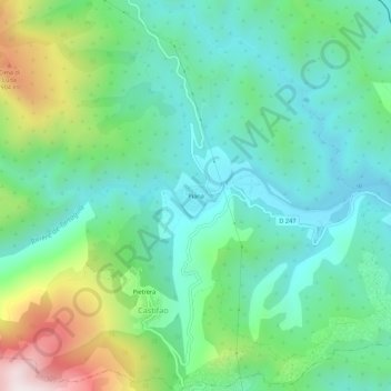 Mapa topográfico Piana, altitude, relevo