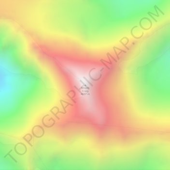 Mapa topográfico Mount Craig, altitude, relevo