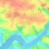 Mapa topográfico Kergour, altitude, relevo