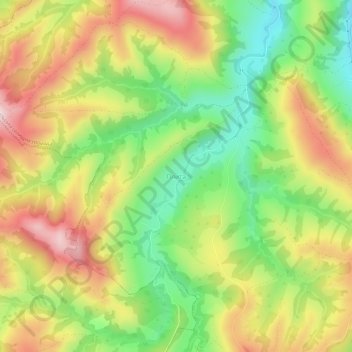 Mapa topográfico Плита, altitude, relevo