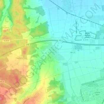 Mapa topográfico Kirchdorf, altitude, relevo
