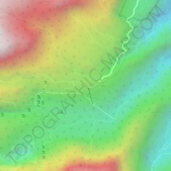 Mapa topográfico PK 16, altitude, relevo