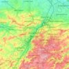 Mapa topográfico Bruxelles, altitude, relevo