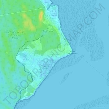 Mapa topográfico Les Gaules, altitude, relevo