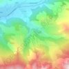 Mapa topográfico Le Sauze, altitude, relevo