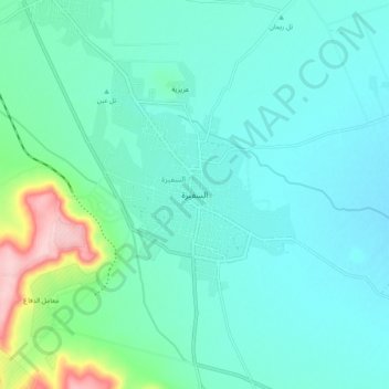 Mapa topográfico As Safirah, altitude, relevo