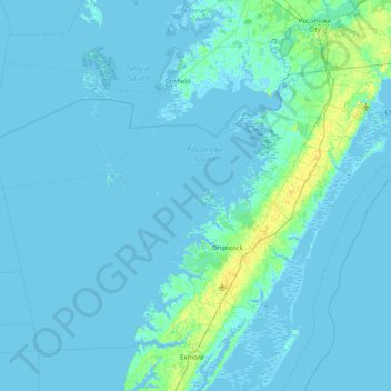 Mapa topográfico Old Beach, altitude, relevo