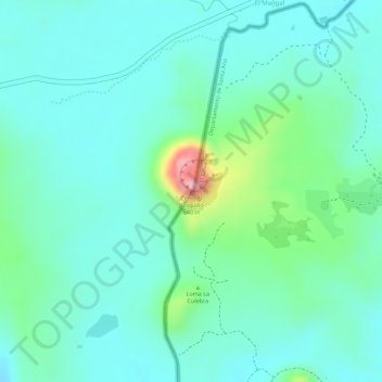 Mapa topográfico Cerro El Junquillo, altitude, relevo