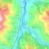 Mapa topográfico Corneyana, altitude, relevo