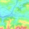 Mapa topográfico El Quintanal, altitude, relevo